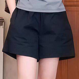 子女夏季 阔腿裤 薄款 宽松休闲热裤 大码 运动裤 胖mm冰丝速干五分短裤