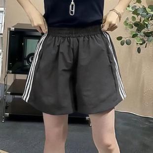 宽松显瘦外穿热裤 子女夏季 薄款 阔腿裤 胖mm速干防晒运动裤 大码 短裤