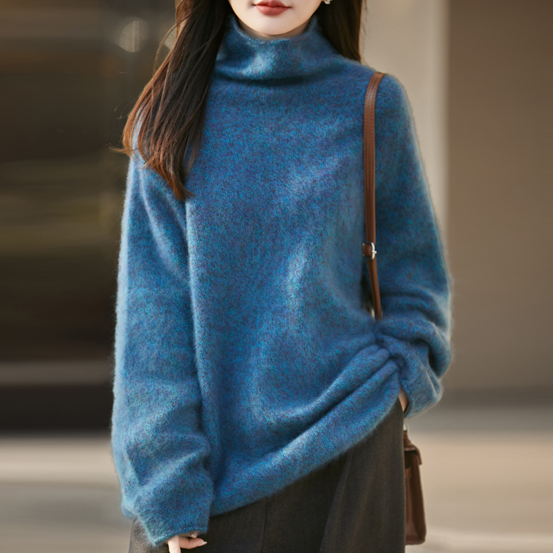 重磅加厚花纱高领拉绒羊