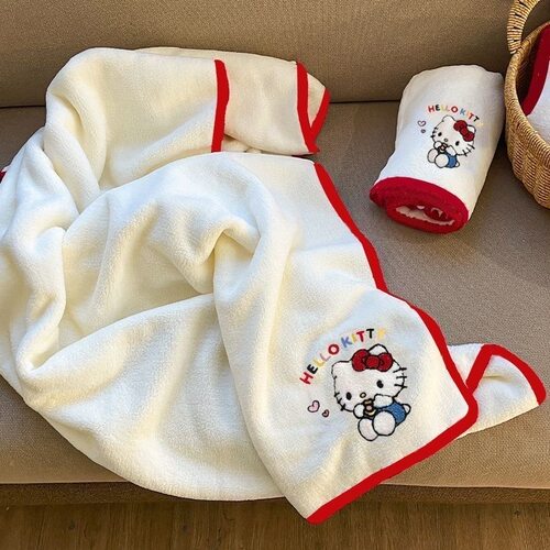 可爱ins风kitty浴巾三件套