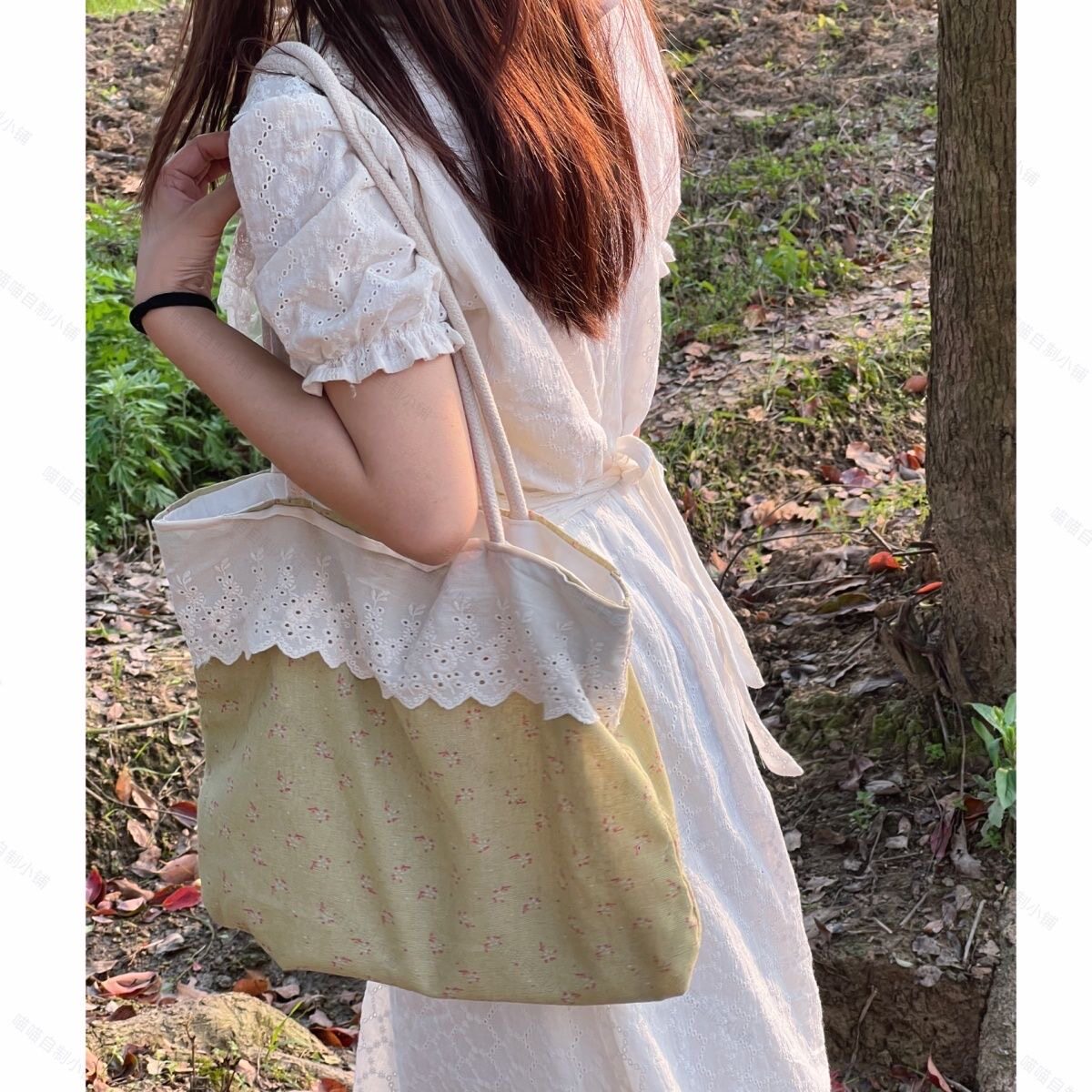 原创 新款碎花森系温柔布包夏季小清新田园风百搭夏日单肩托特包