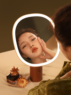 MUID大树镜台式 led化妆镜子桌面卧室梳妆台带灯影棚光智能美妆镜