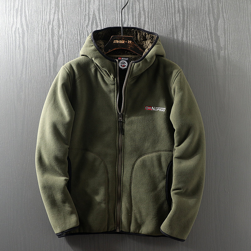 노르웨이에서 수출되는 방풍 서리에 강한 아웃도어 오리프리 배 가득  남성 셰르파 가을 겨울 따뜻한 재킷