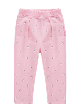 非常小鱼39192新款春秋季女童针织纯棉柔软休闲运动长裤80-1