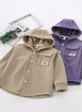 非常小鱼64801新款深秋装冬秋男童针织休闲一体绒儿童上衣110-150