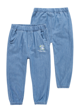 非常小鱼39116-80375清仓春夏季女童收口防蚊裤空调裤休闲薄长裤