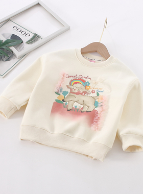 非常小鱼64895新款深秋装冬秋女童针织休闲一体绒儿童上衣110-150