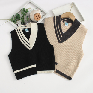 非常小鱼61850新款深秋冬季男童休闲保暖舒服马甲背心毛衣110-150