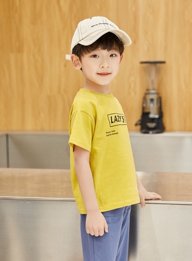 非常小鱼61254清仓男童夏季针织纯棉透气凉快T恤短袖上衣110-150