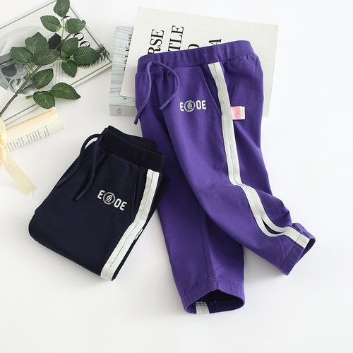 非常小鱼80298女童针织七分裤