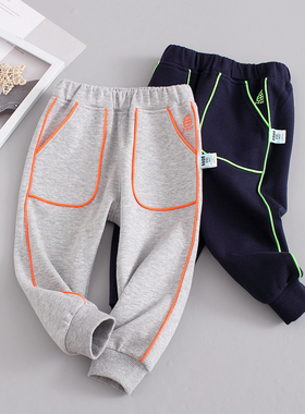 非常小鱼80625新款男童装秋季针织纯棉休闲中小童收口长裤90-130