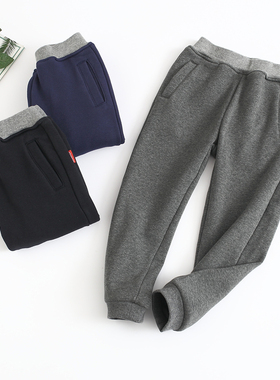 非常小鱼83560针织休闲一体绒保暖秋冬宽松柔软舒适纯色收口长裤