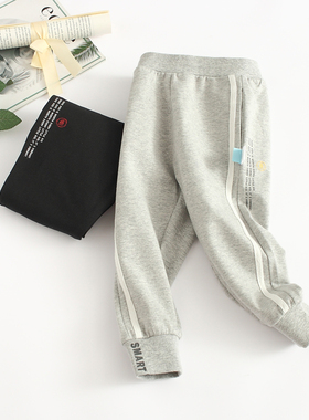 非常小鱼80166新款春季男女中童针织纯棉休息柔软舒服长裤90-140