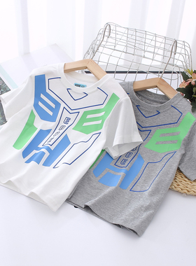 非常小鱼63211男童新款夏装针织休闲短袖圆领T恤衫上衣110-150