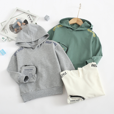 非常小鱼新款针织时尚风帽衫卫衣