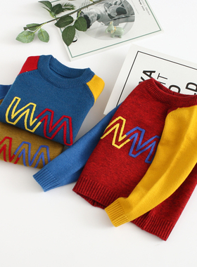 非常小鱼29227新款男中小童休闲百搭洋气柔软舒服保暖毛衣