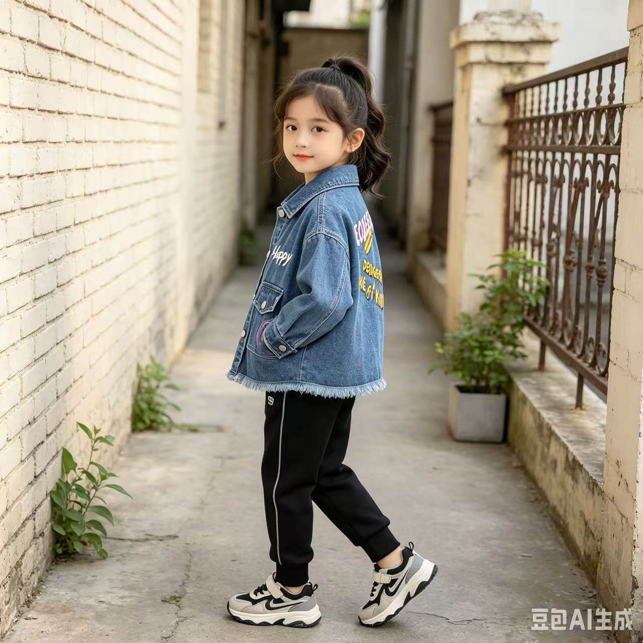 非常小鱼牛仔外套图片