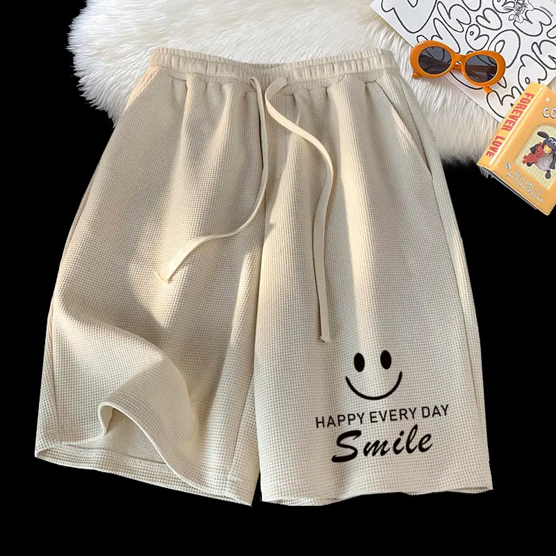 工厂直销华夫格男士短裤夏季休闲运动宽松五分裤休闲外穿百搭裤子