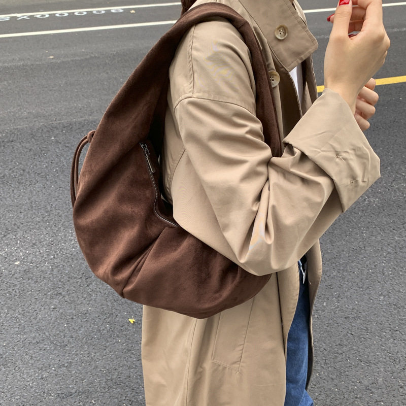 简约气质百搭秋冬通勤腋下饺子包睿营小众高级感法式手挽包单肩包