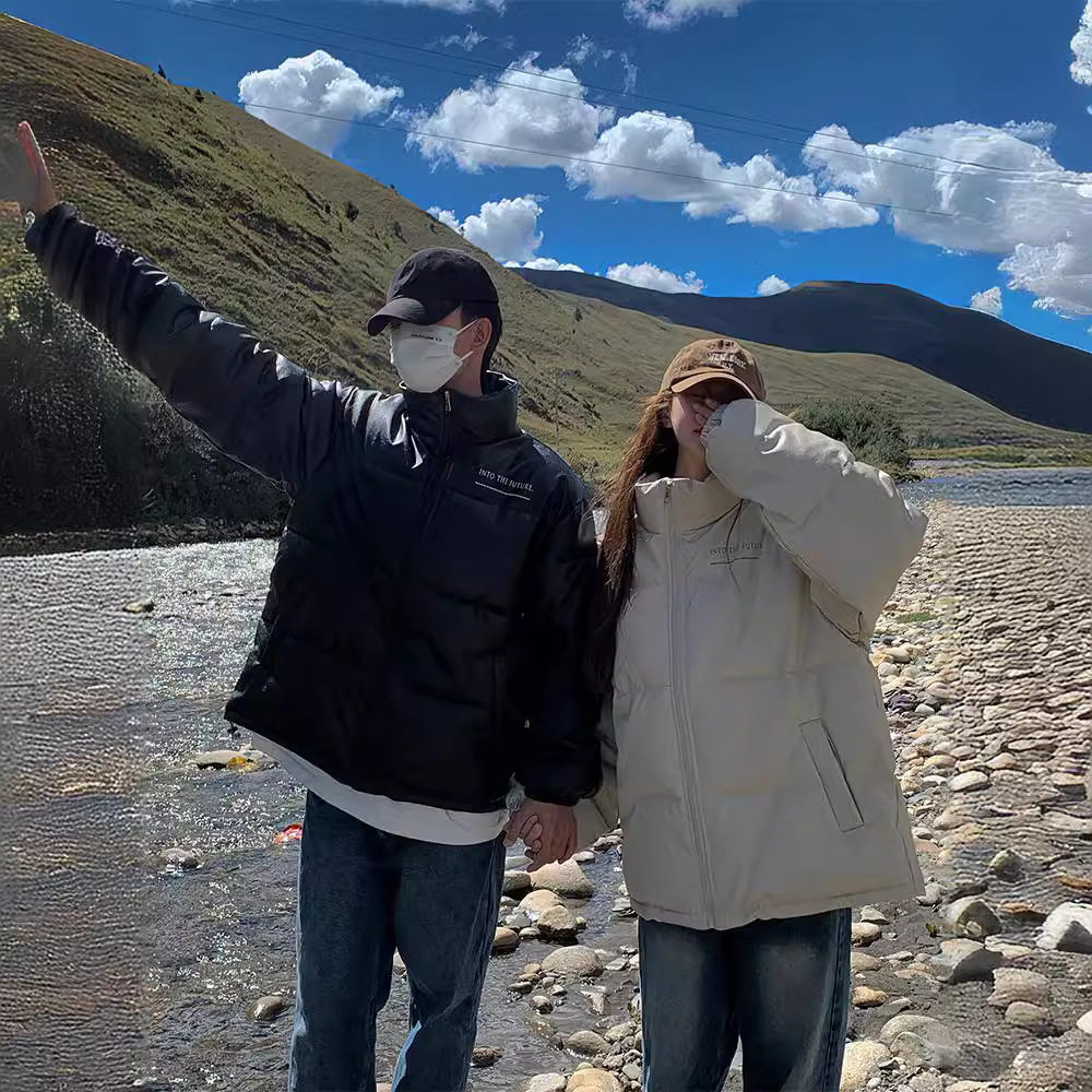 免洗pu皮羽绒棉服女冬季新款小个子棉袄加厚棉衣学生情侣外套