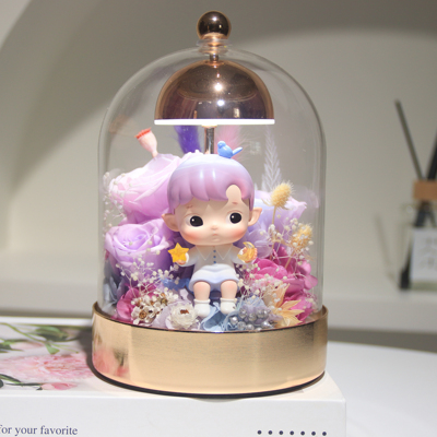 泡泡玛特永生花POPMART十二星座DIMOO生日玫瑰表白520情人节礼物
