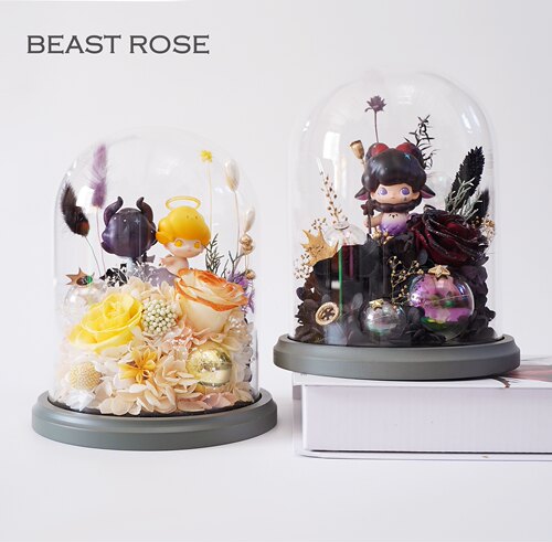 泡泡玛特永生花POPMART十二星座DIMOO生日玫瑰表白520情人节礼物