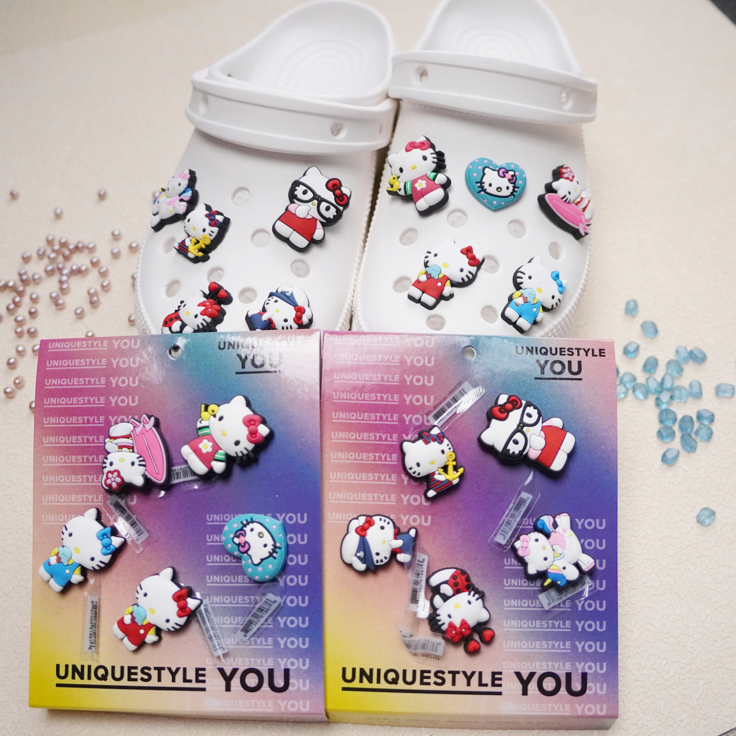 hellokitty凱蒂貓洞洞鞋鞋花鞋扣