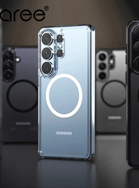 韩国araree适用三星 S26Ultra防摔手机壳Galaxys26保护套超薄简约透明磁吸全包手机套透灰Magsafe无线磁吸