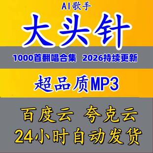 2025Ai网红歌手大头针歌曲专辑翻唱合集精选车载流行音乐网盘分享