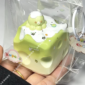 豆绿抹茶章鱼奶酪捏捏解压慢回弹玩具水感超软发泄减压小红书同款