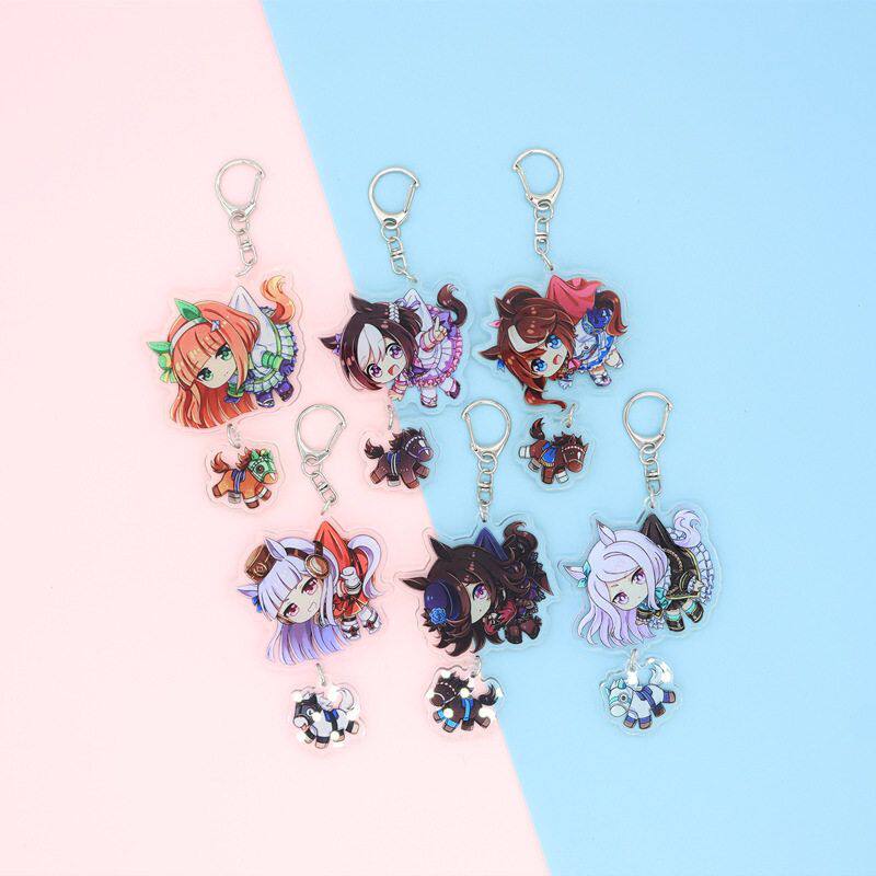 赛马娘动漫周边挂件钥匙扣二次元卡通Q版亚克力挂饰摆件小礼品