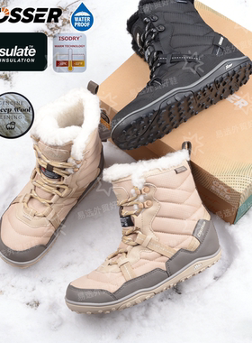 欧洲Crosser！情侣户外3M棉抗寒保暖-30°防水高配羊毛雪地靴宽楦