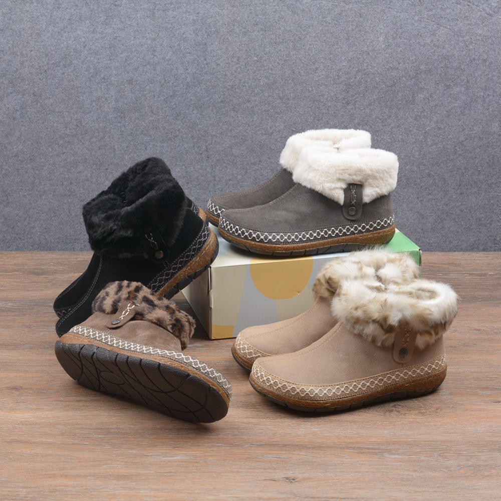 外贸单软木勃肯加绒男女雪地棉鞋