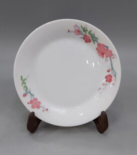 醴陵老瓷器群力06年15.5厘米梅花平盘中*海用瓷胡瓷原装一级