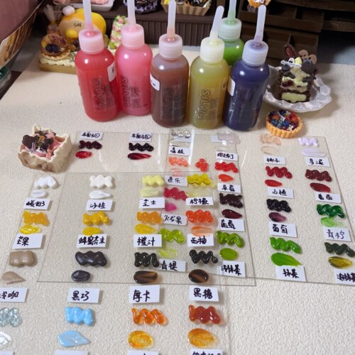 可挂壁仿真果酱胶透色小清新食玩