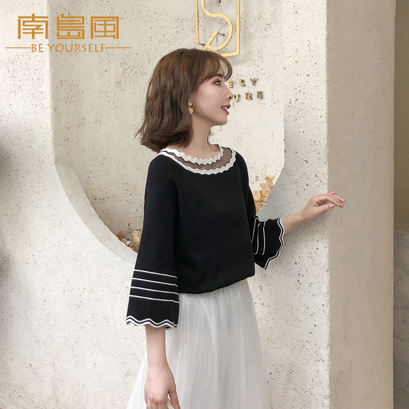 大码女装秋装2019新款胖妹妹针织衫限7000张券