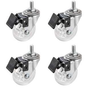 2寸带刹车水晶轮，一套4个，一套架子只需要拍一套轮子。