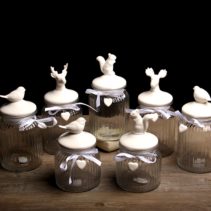 家居收纳干果盒瓶调料鹿头储物罐