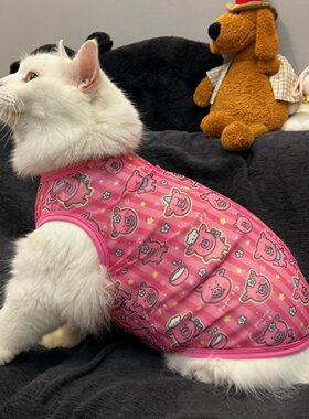 可爱猪猪猫咪衣服夏季无袖背心式