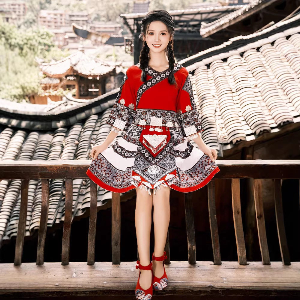 2026新款苗疆少女日常可穿服装56个少数民族贵州苗族三月三成人