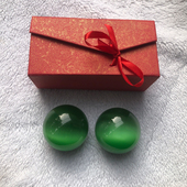 健身球手球猫眼球中年人保健球手转球手球 送长辈生日礼物 实心球