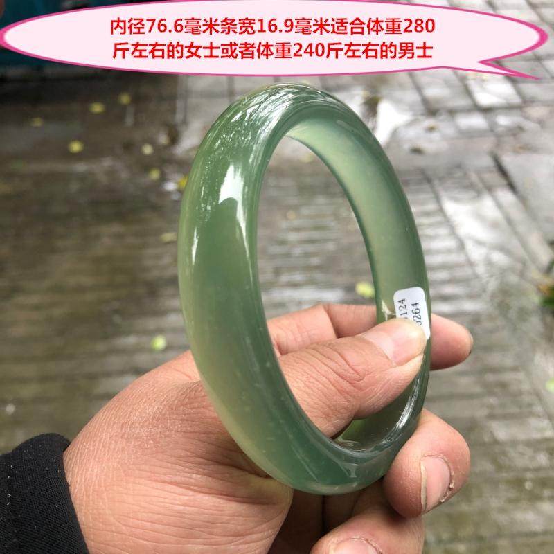 特大号手镯 冰种 玉镯浅绿冰透玉石镯子加肥加大大码送妈妈送奶奶