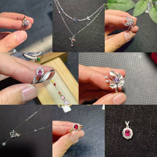 瑞耀珠宝定制款专用18k金925银可保修天然宝石精品红蓝宝石祖母绿
