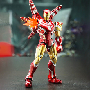 布鲁可钢铁侠积木人拼装潮玩漫威马克MK85超越版可动模型男孩礼物