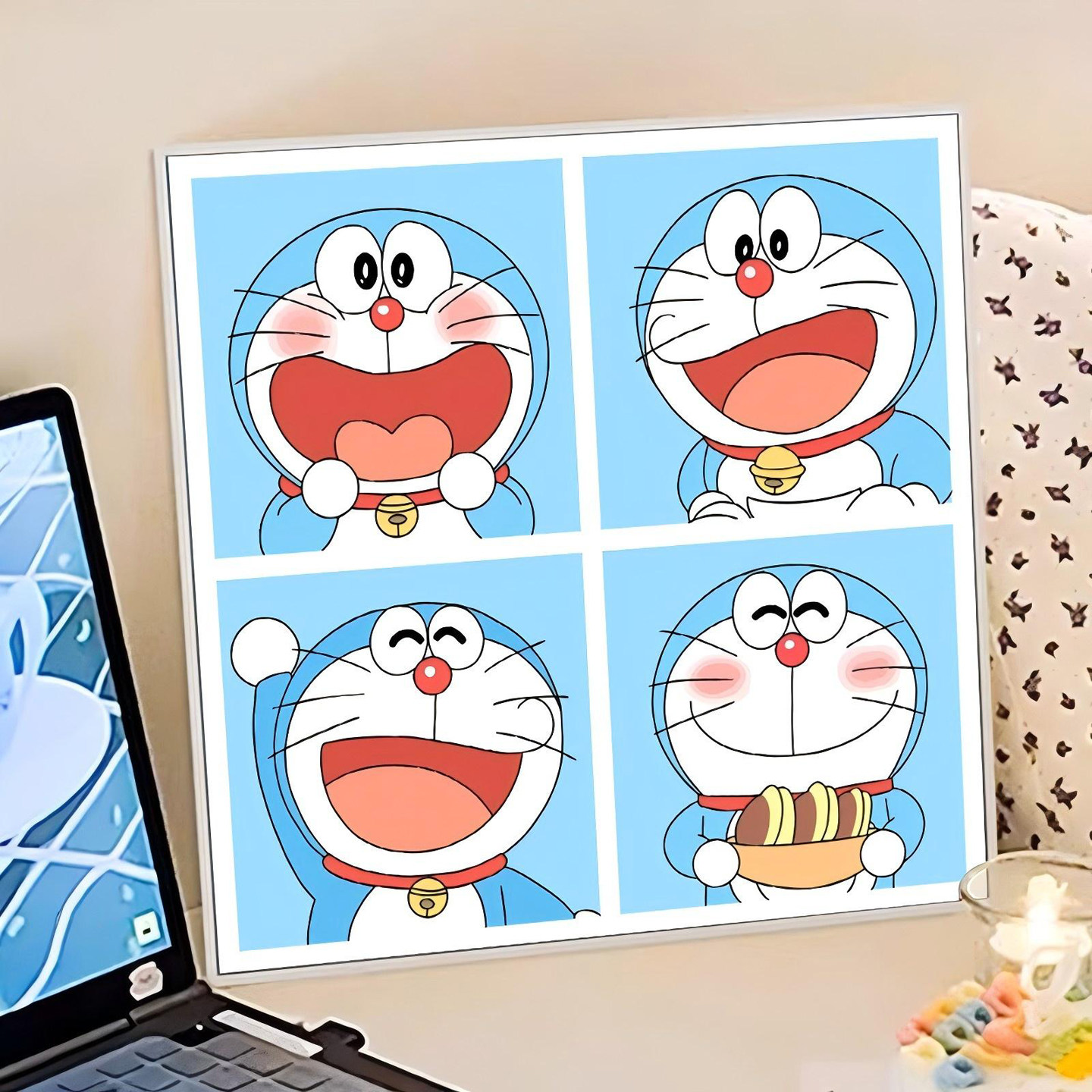 哆啦a梦卡通diy数字油画填充