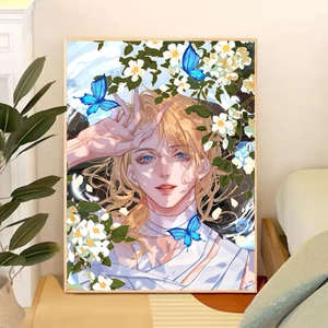 人鱼陷落垂耳执事diy数字油画兰波白楚年小人鱼白狮原耽小说油画