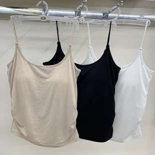 夏季 醋酸兰精天丝前后大U细吊带美背舒适透气聚拢小胸背心女 新款