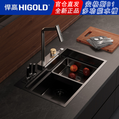 悍高安格斯B1双阶水槽