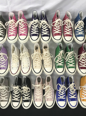 1970s经典复刻小脏橘高帮帆布鞋韩版男女情侣原宿百搭evenstar鞋