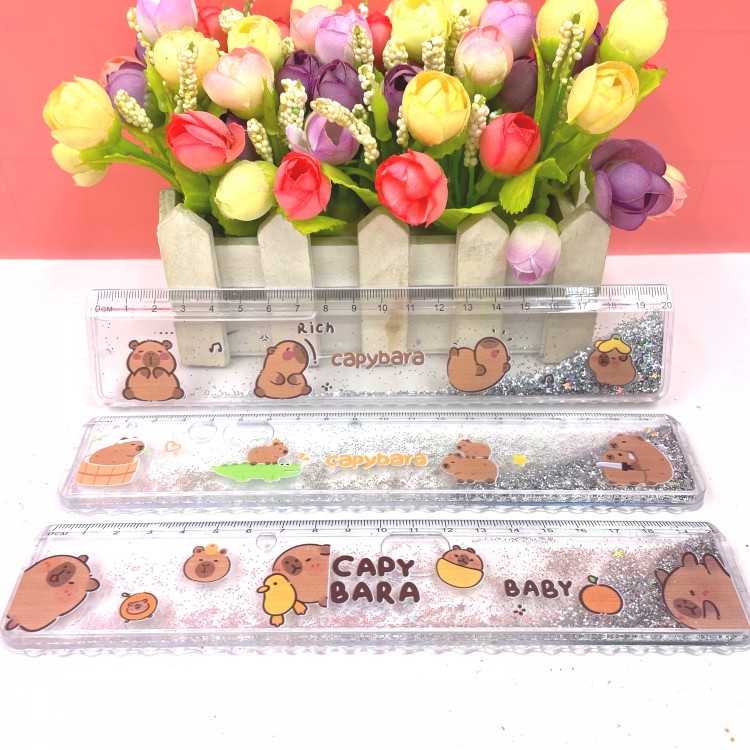儿童卡通流沙造型尺小礼品